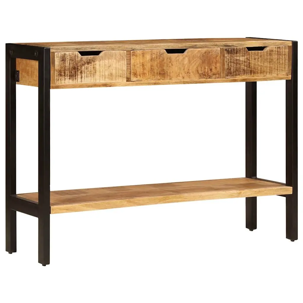 Sideboard Solid Mango Wood 3 Drawers 110x35x75 cm Storage Cabinet