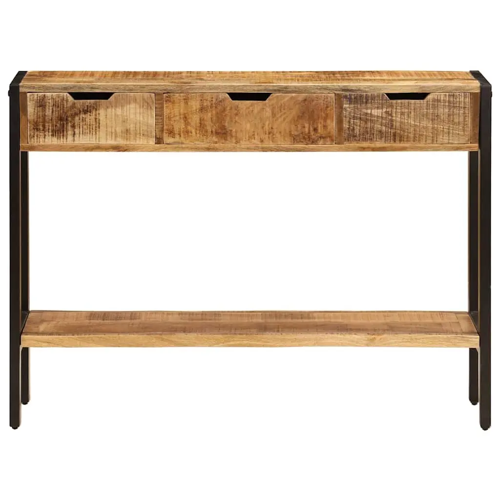 Sideboard Solid Mango Wood 3 Drawers 110x35x75 cm Storage Cabinet