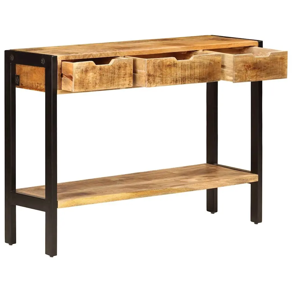 Sideboard Solid Mango Wood 3 Drawers 110x35x75 cm Storage Cabinet