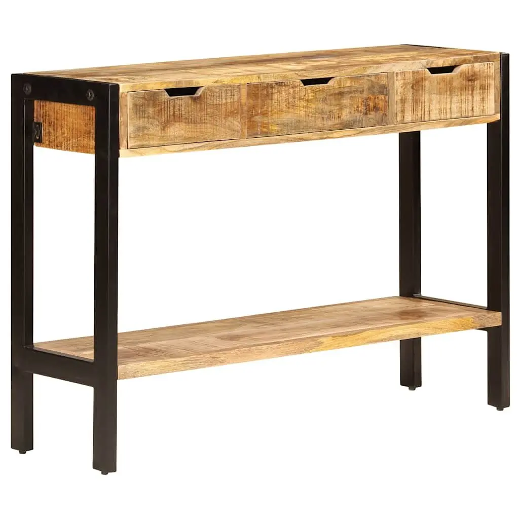 Sideboard Solid Mango Wood 3 Drawers 110x35x75 cm Storage Cabinet