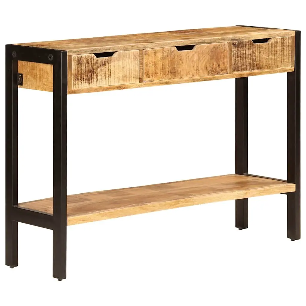 Sideboard Solid Mango Wood 3 Drawers 110x35x75 cm Storage Cabinet