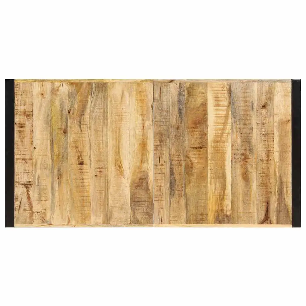 Dining Table Industrial Style Solid Mango Wood 160x80x75cm Brown