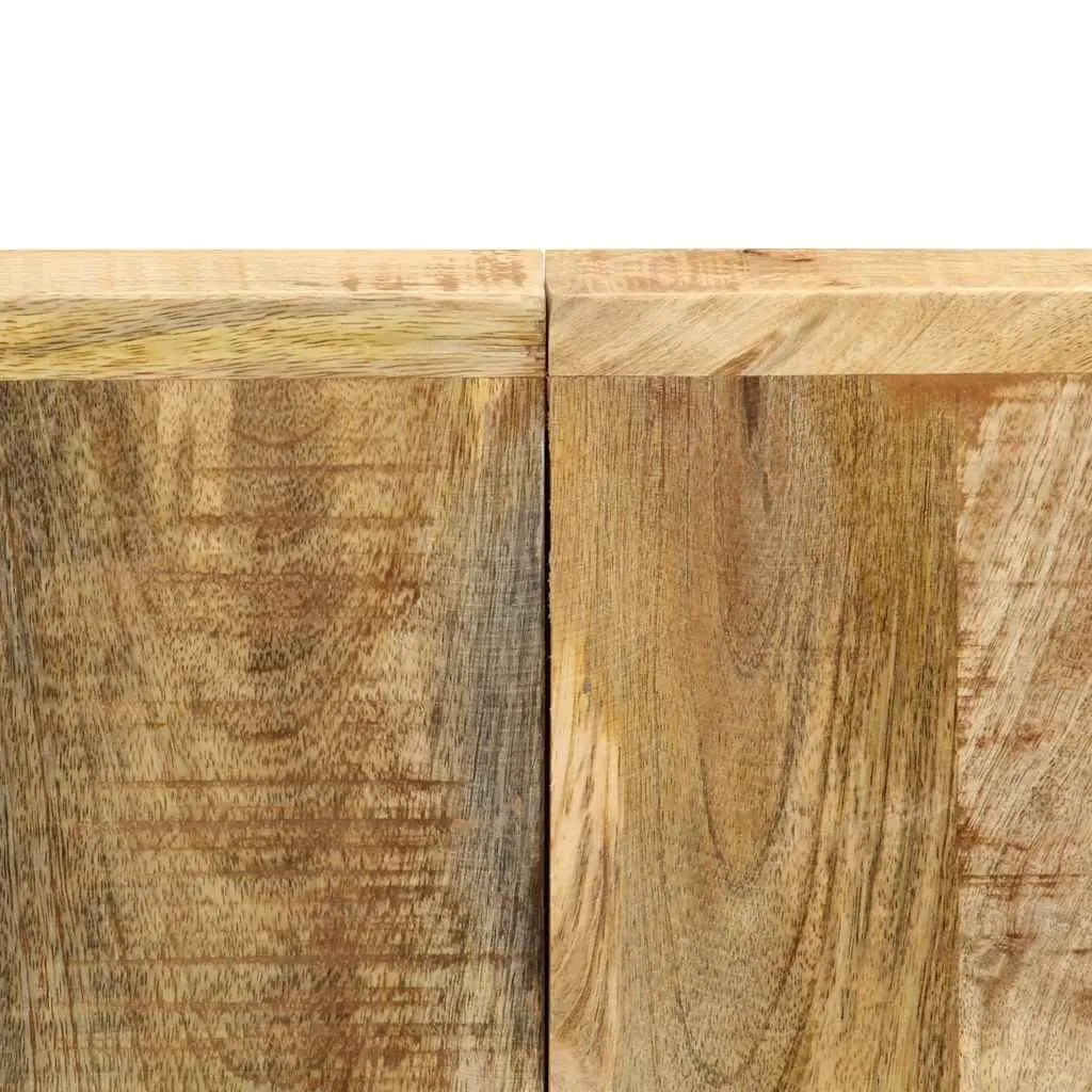 Dining Table Industrial Style Solid Mango Wood 140x70x75cm Brown