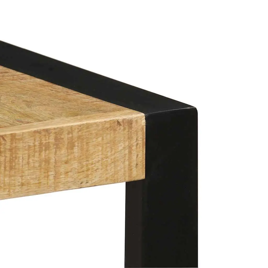 Dining Table Industrial Style Solid Mango Wood 140x70x75cm Brown