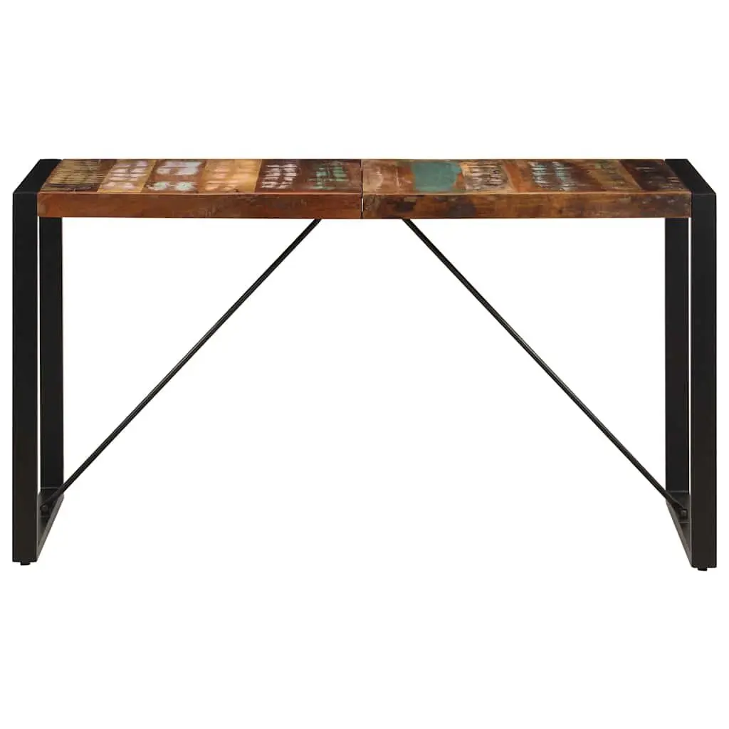 Dining Table Solid Reclaimed Wood Rustic 140x70x75 cm