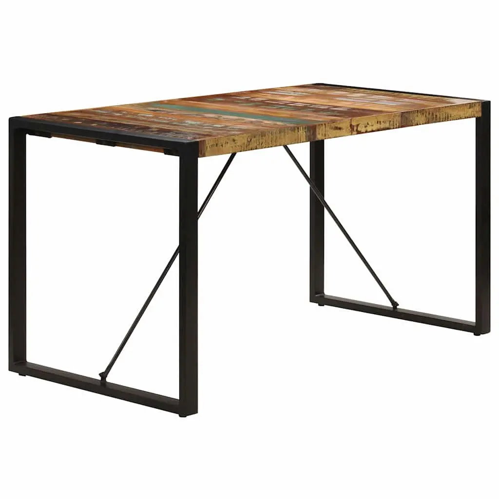 Dining Table Solid Reclaimed Wood Rustic 140x70x75 cm