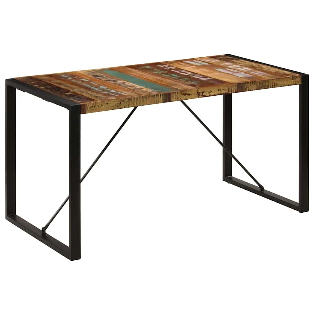 Dining Table Solid Reclaimed Wood Rustic 140x70x75 cm