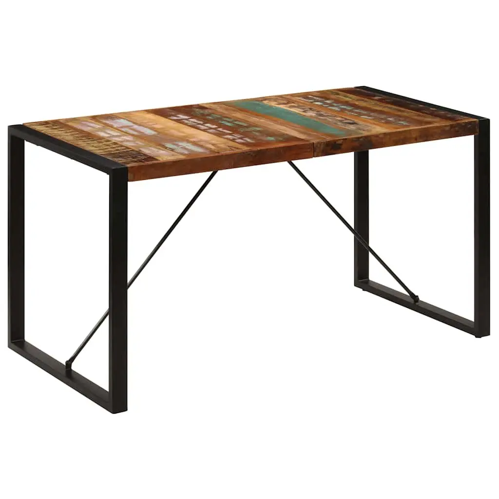 Dining Table Solid Reclaimed Wood Rustic 140x70x75 cm