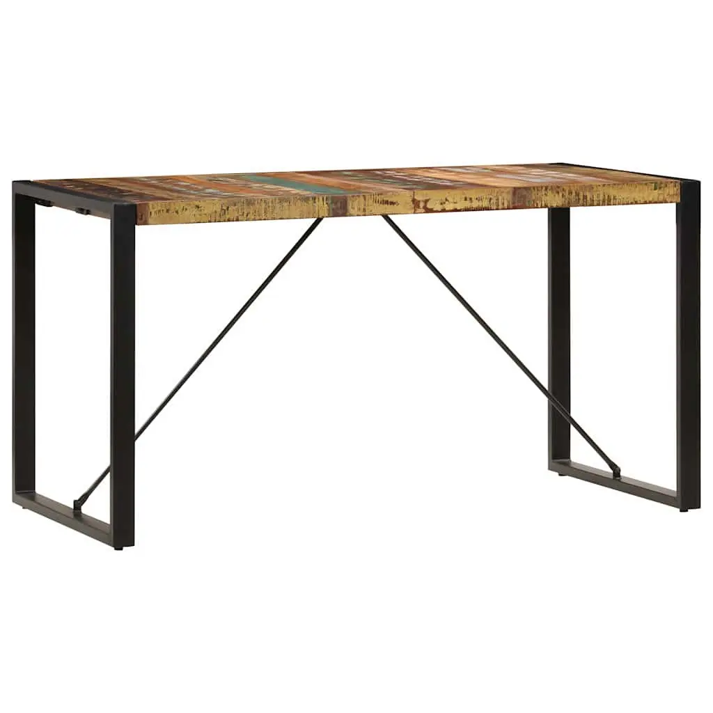 Dining Table Solid Reclaimed Wood Rustic 140x70x75 cm