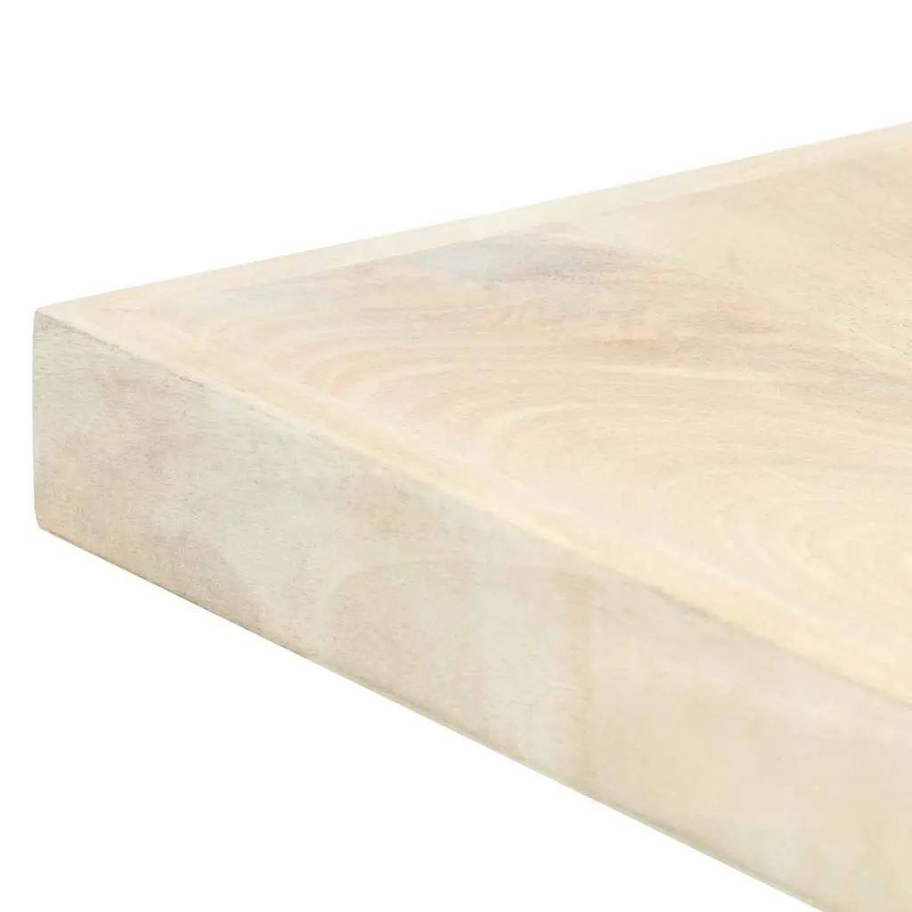 Dining Table Modern Style White 200x100x75 cm Solid Mango Wood