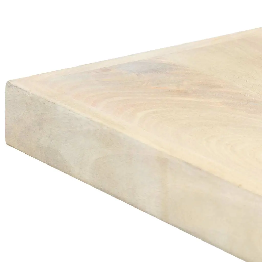 Dining Table White 160x80x75 cm Solid Mango Wood Kitchen Furniture