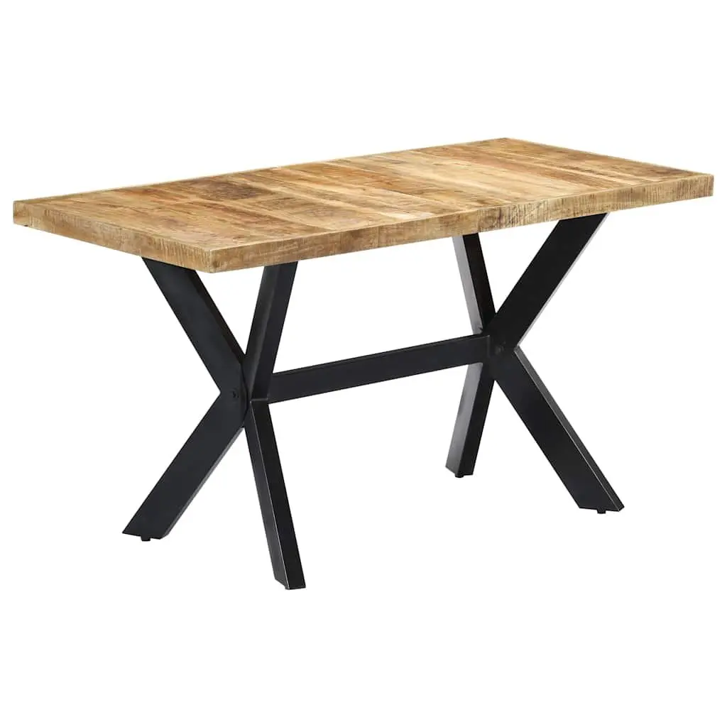 Dining Table Industrial Style Solid Mango Wood 140x70x75 cm