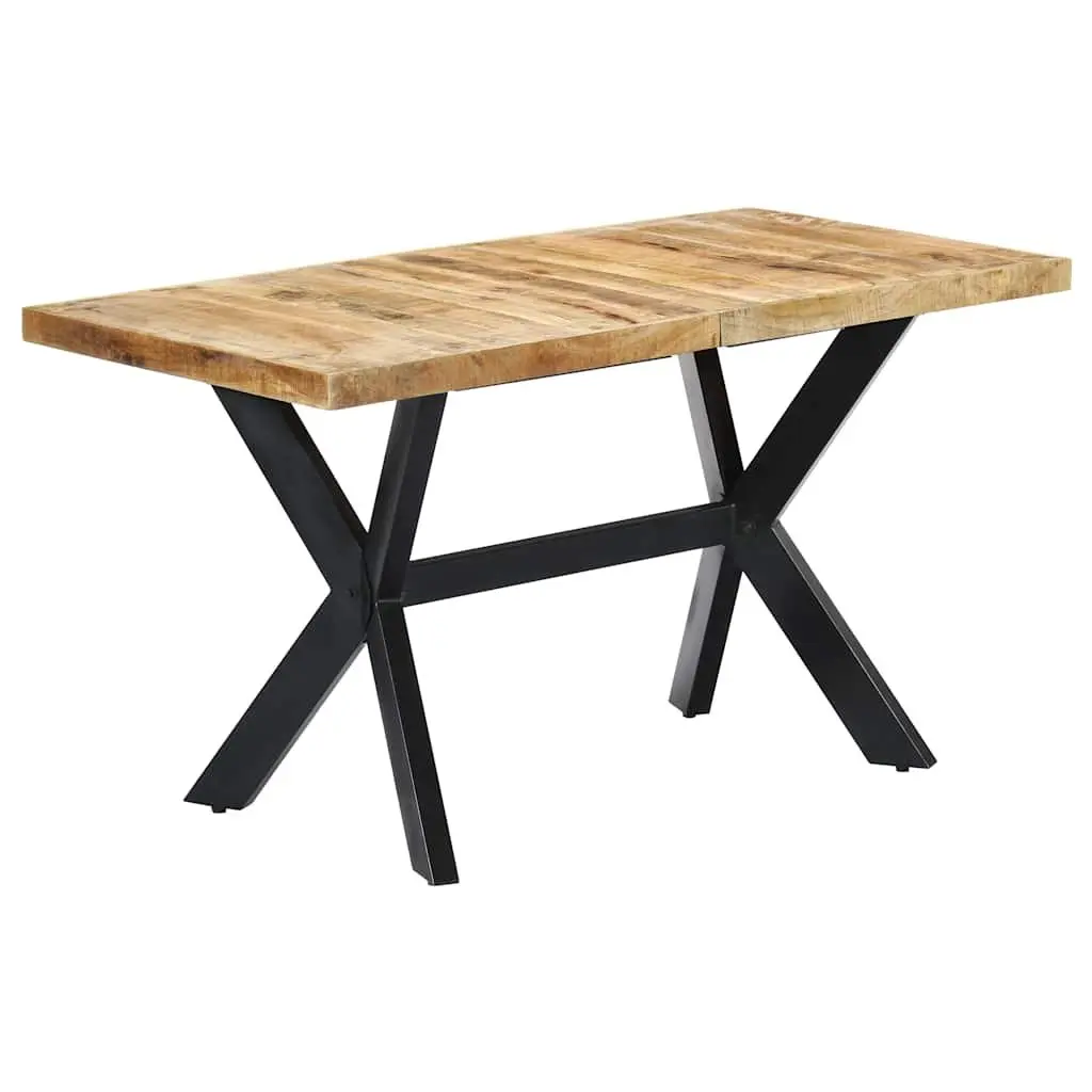 Dining Table Industrial Style Solid Mango Wood 140x70x75 cm