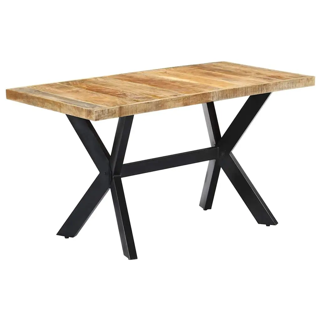 Dining Table Industrial Style Solid Mango Wood 140x70x75 cm