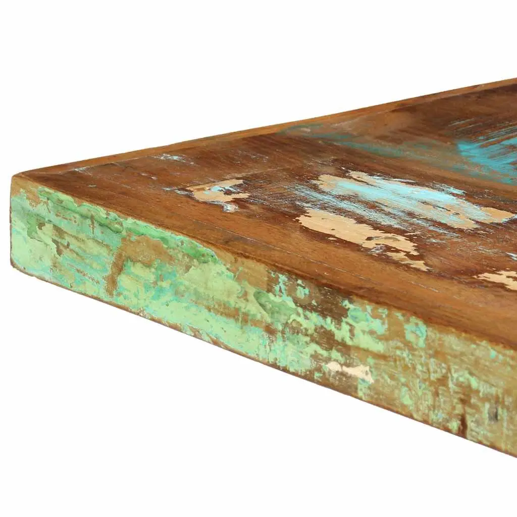 Dining Table 140x70x75 cm Solid Reclaimed Wood Steel Frame Industrial Kitchen