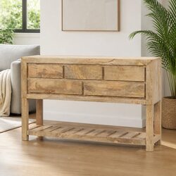 Friendly Brown Wooden Sideboard 120x30x75 cm