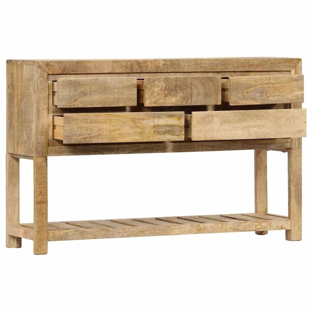 Sideboard Wooden Storage Cabinet with 5 Drawers and 1 Shelf 120x30x75 cm Brown