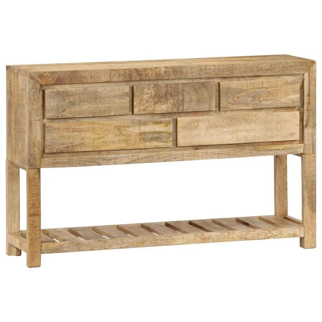 Sideboard Wooden Storage Cabinet with 5 Drawers and 1 Shelf 120x30x75 cm Brown