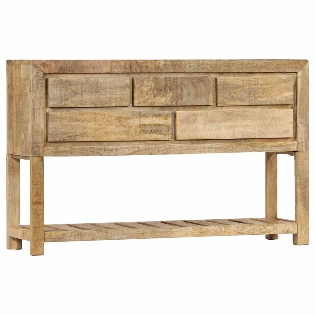 Sideboard Wooden Storage Cabinet with 5 Drawers and 1 Shelf 120x30x75 cm Brown