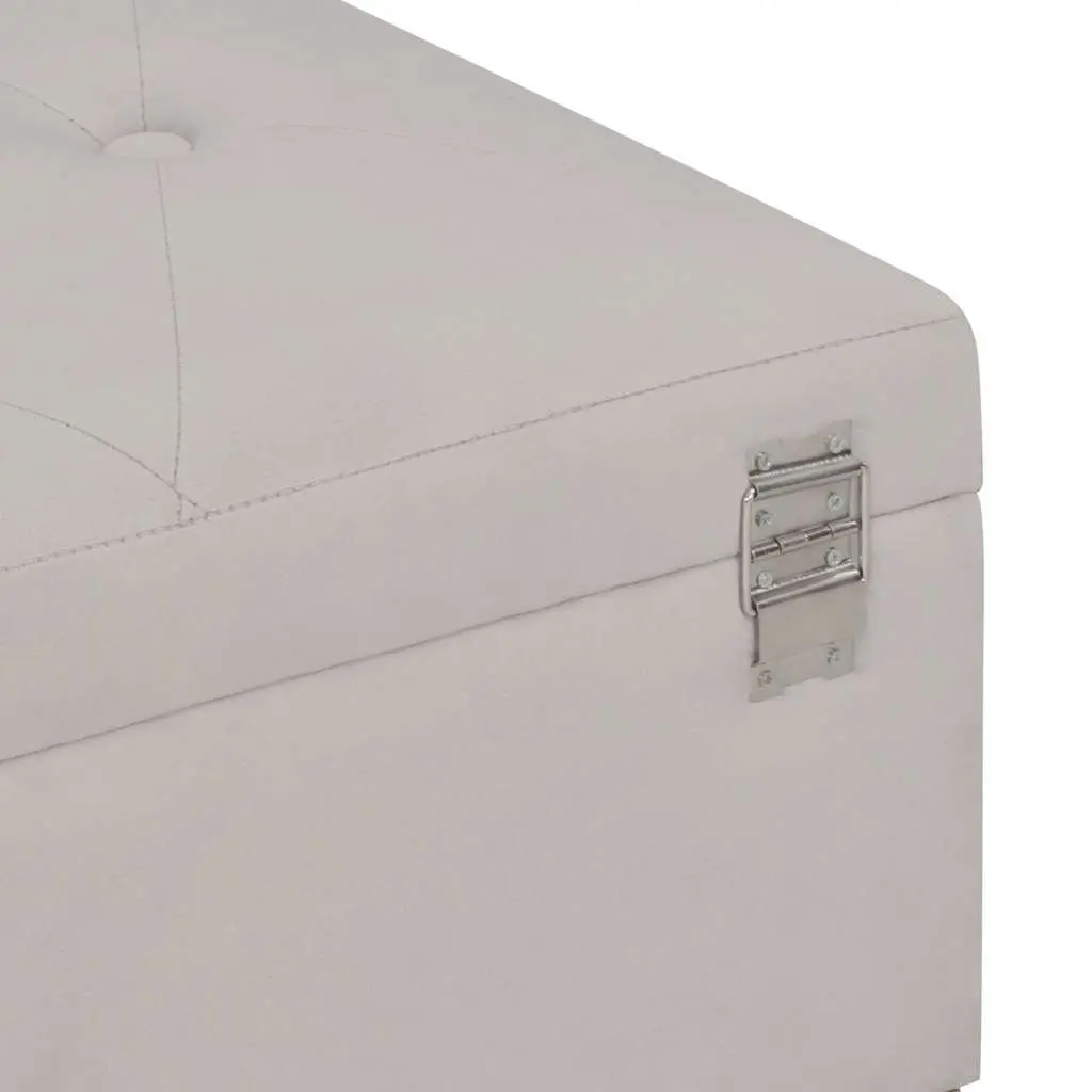 Storage Bench Grey Velvet Upholstered 105cm
