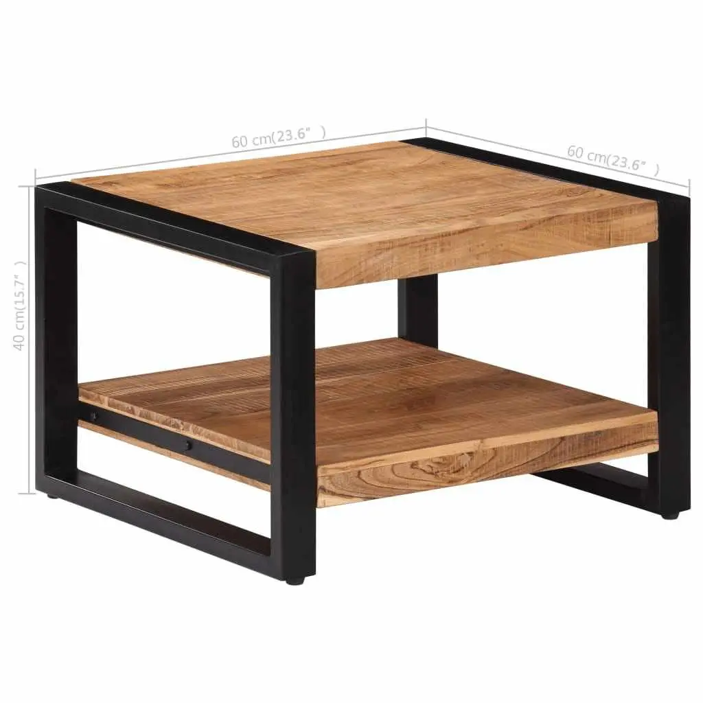 Coffee Table Handmade Retro 60x60x40 cm Brown Solid Acacia Wood