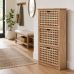 Welcoming Shoe Organizer Cabinet 55x20x104 cm Brown