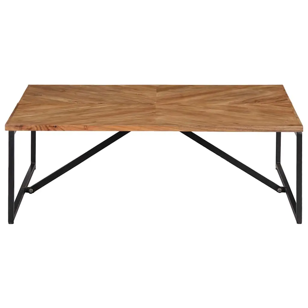 Coffee Table Solid Acacia Wood Brown 110x110x36 cm