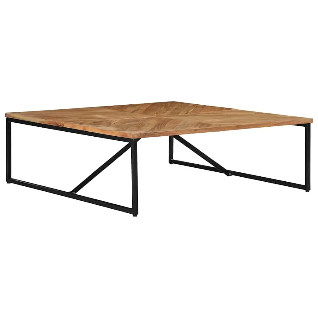 Coffee Table Solid Acacia Wood Brown 110x110x36 cm