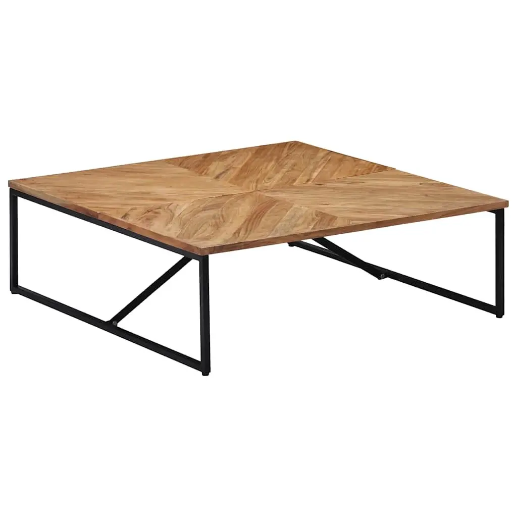 Coffee Table Solid Acacia Wood Brown 110x110x36 cm