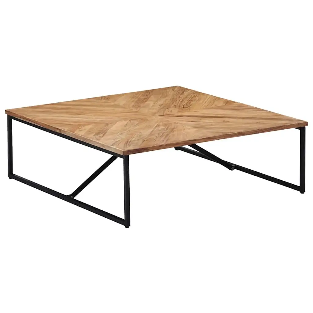 Coffee Table Solid Acacia Wood Brown 110x110x36 cm