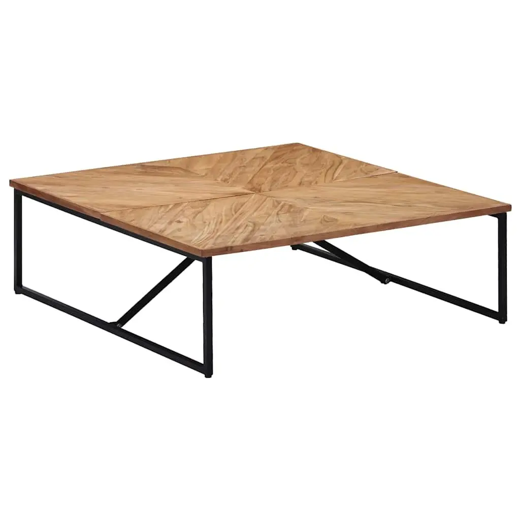 Coffee Table Solid Acacia Wood Brown 110x110x36 cm