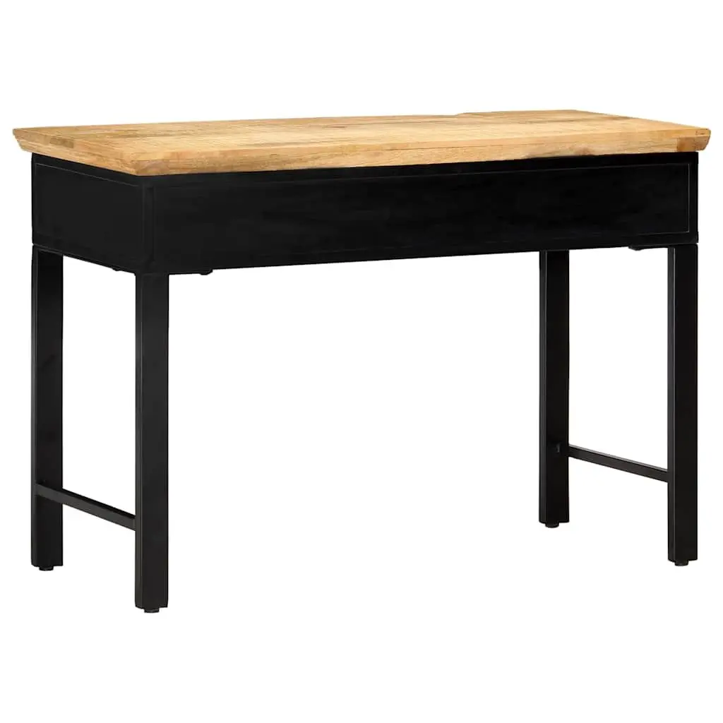 Writing Desk Solid Mango Wood Brown 110x50x76 cm with 2 Drawers Storage