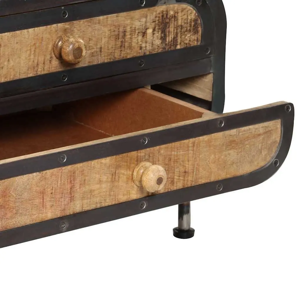 Coffee Table 100x50x35cm Solid Mango Wood Living Room Accent Storage Drawers