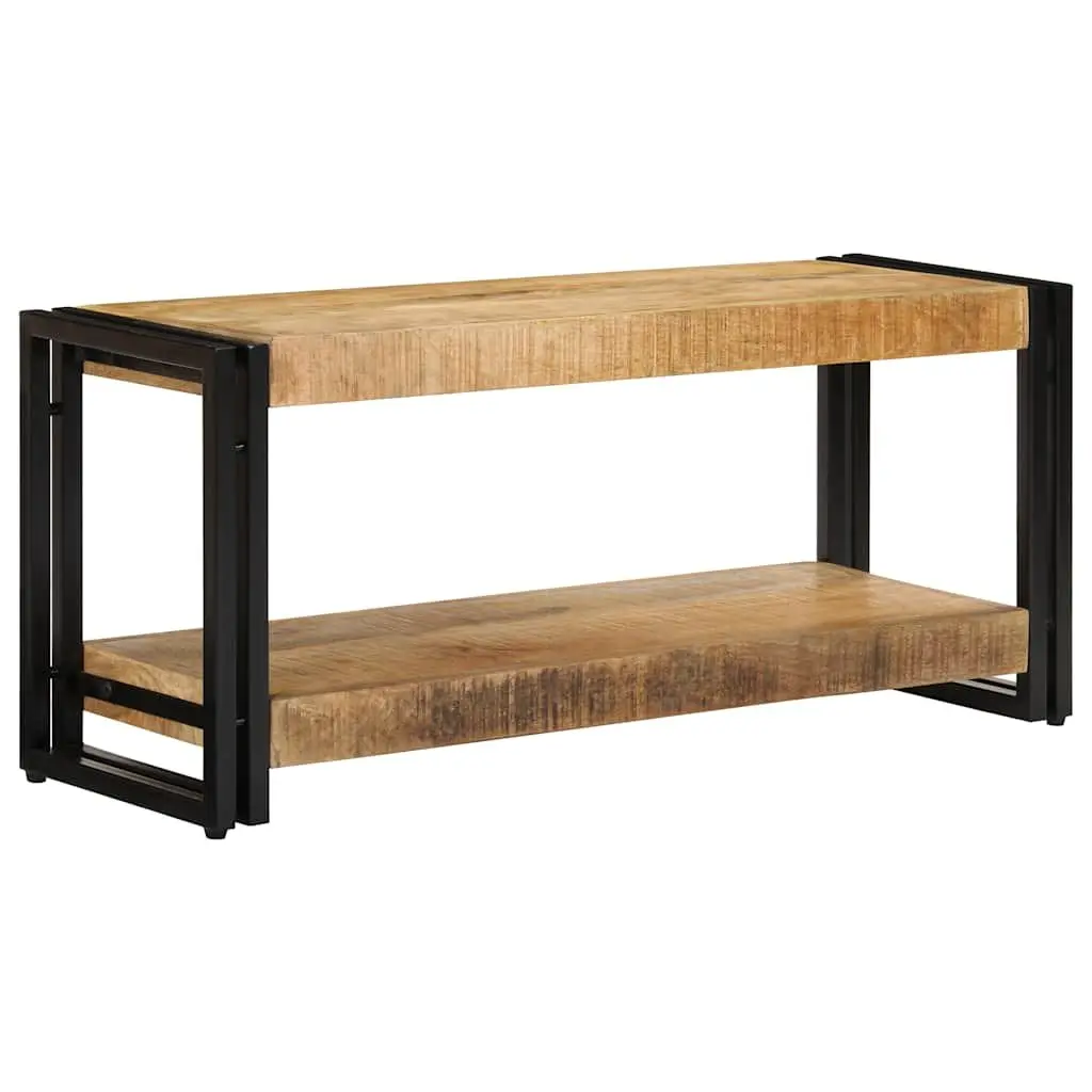 TV Cabinet Antique Style Solid Mango Wood 90x30x40cm Storage Unit Brown