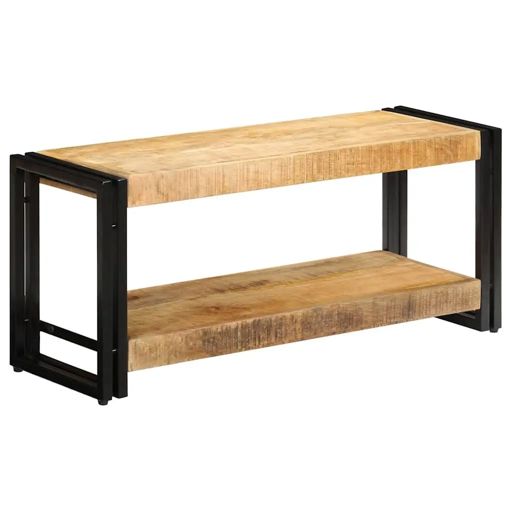 TV Cabinet Antique Style Solid Mango Wood 90x30x40cm Storage Unit Brown