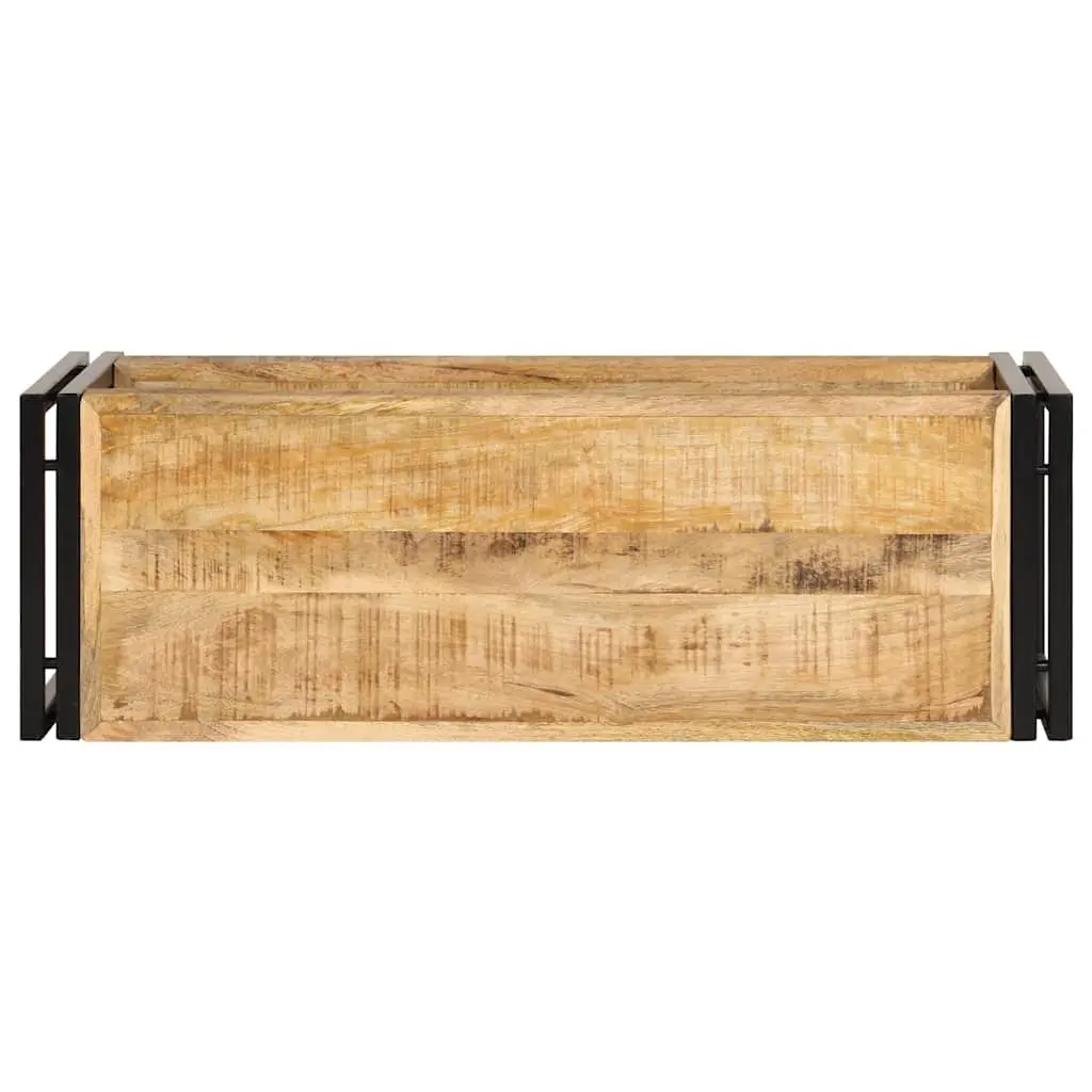 TV Cabinet Antique Style Solid Mango Wood 90x30x40cm Storage Unit Brown