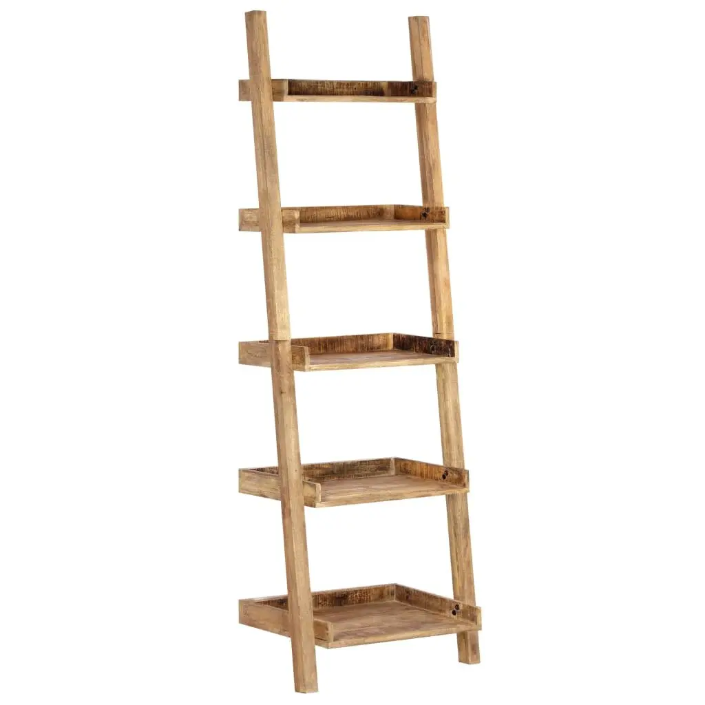 5-Tier Brown Ladder Shelf