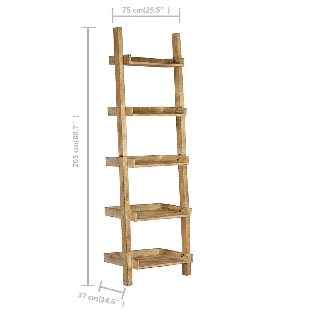 5-Tier Brown Ladder Shelf