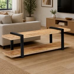 Friendly Brown TV Cabinet 130x40x40 cm Made of Mango Wood