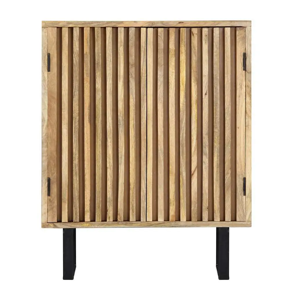 Sideboard Solid Mango Wood Brown 60x35x75 cm 2 Door Cabinet Storage Buffet