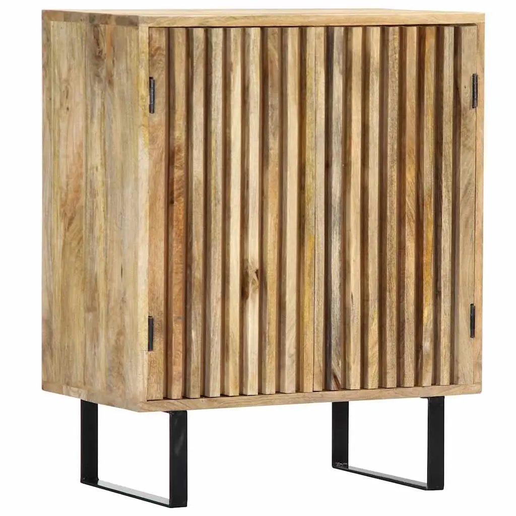 Sideboard Solid Mango Wood Brown 60x35x75 cm 2 Door Cabinet Storage Buffet