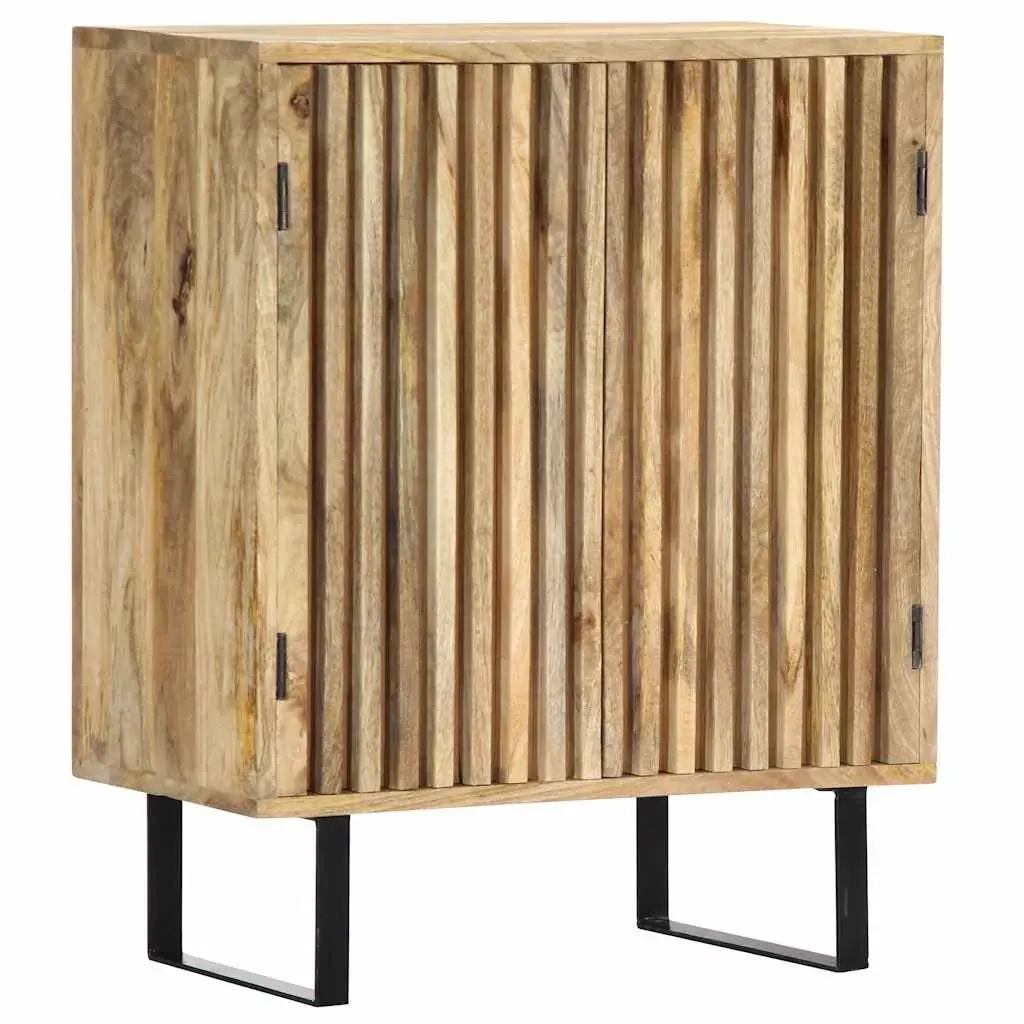 Sideboard Solid Mango Wood Brown 60x35x75 cm 2 Door Cabinet Storage Buffet