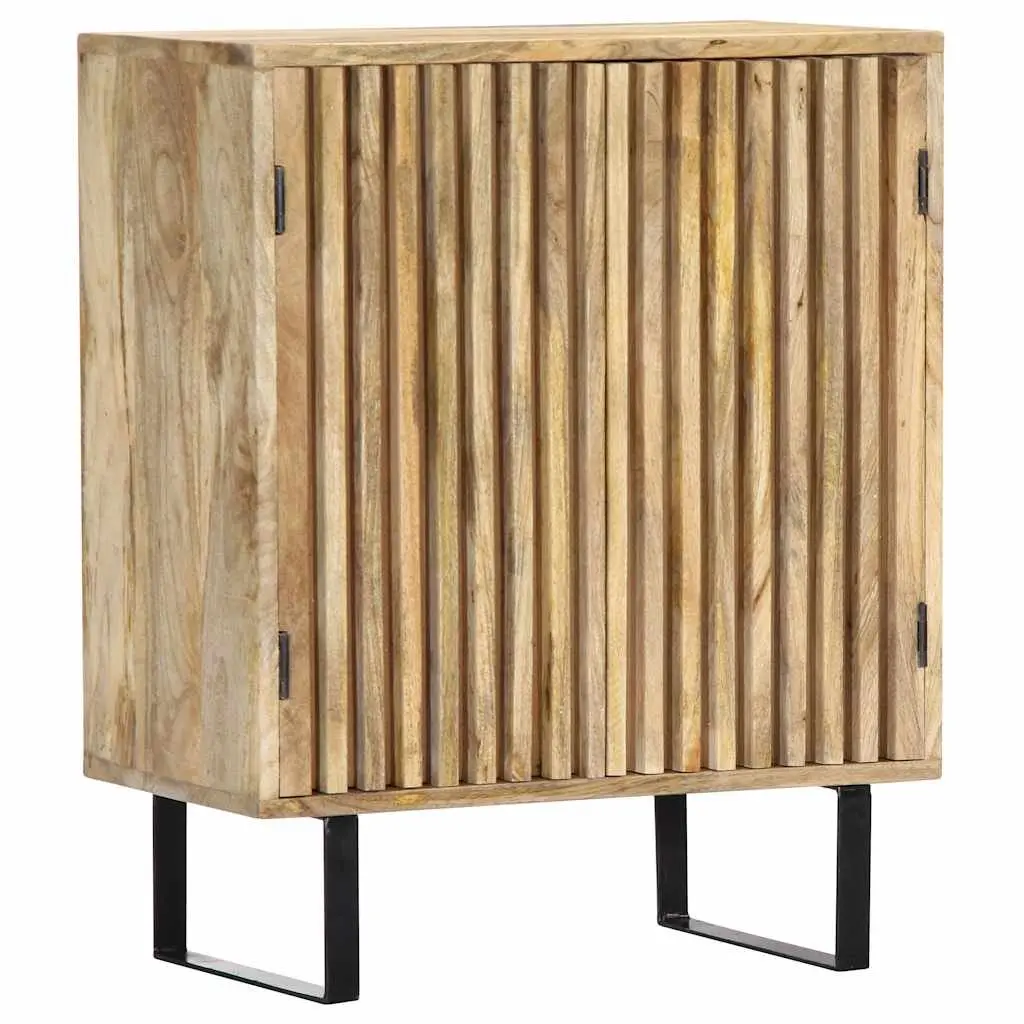 Sideboard Solid Mango Wood Brown 60x35x75 cm 2 Door Cabinet Storage Buffet
