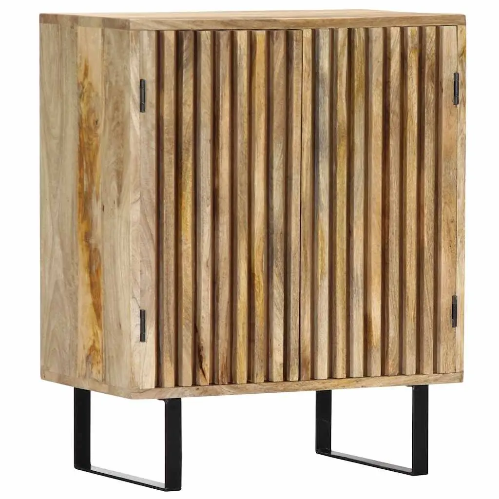 Sideboard Solid Mango Wood Brown 60x35x75 cm 2 Door Cabinet Storage Buffet