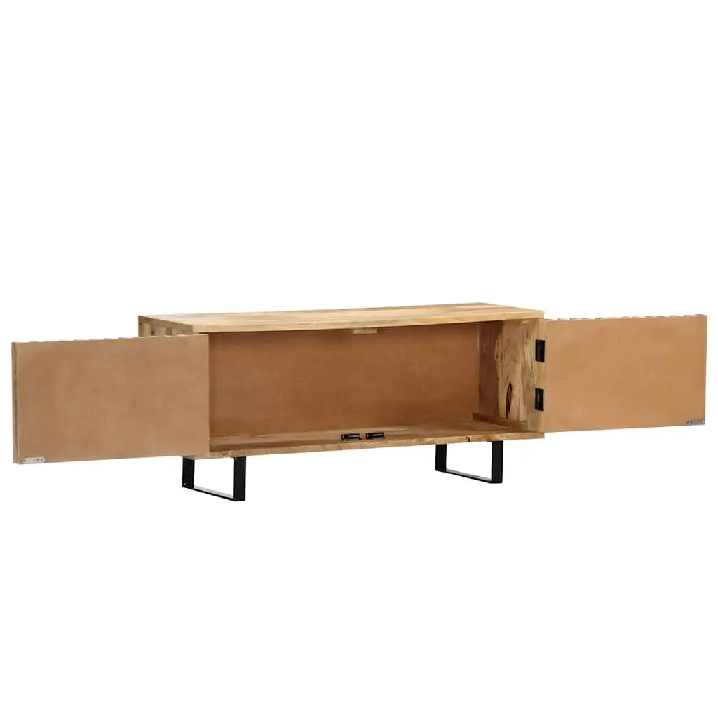 TV Cabinet 90x30x40 cm Brown Solid Mango Wood Storage Unit with Doors