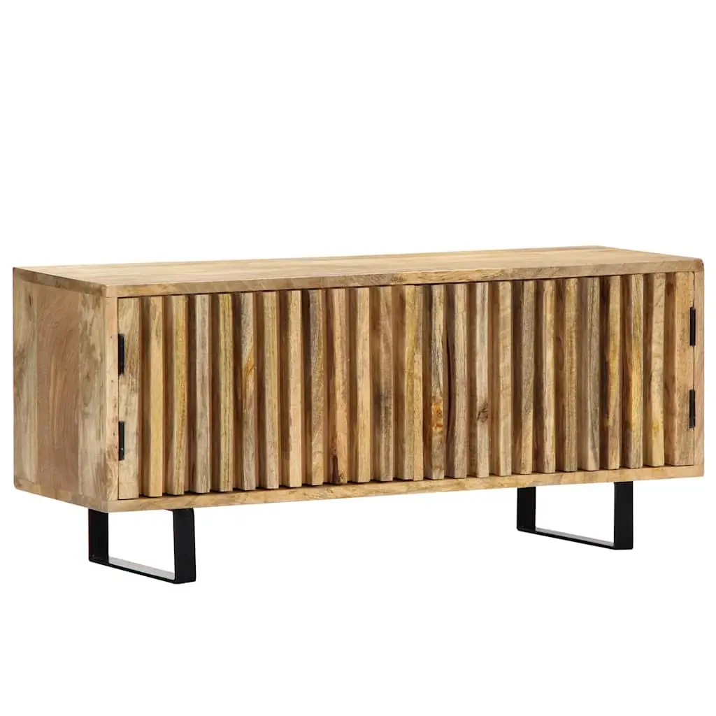 TV Cabinet 90x30x40 cm Brown Solid Mango Wood Storage Unit with Doors