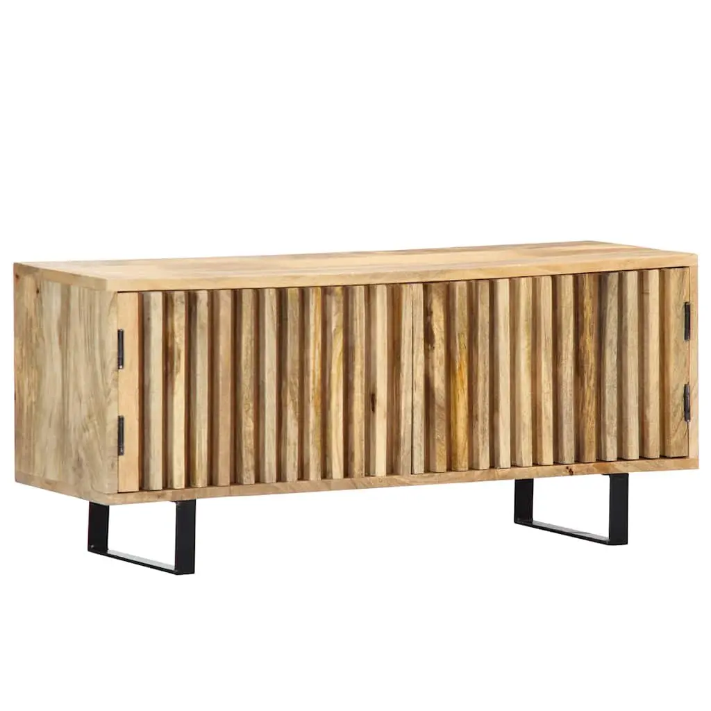 TV Cabinet 90x30x40 cm Brown Solid Mango Wood Storage Unit with Doors
