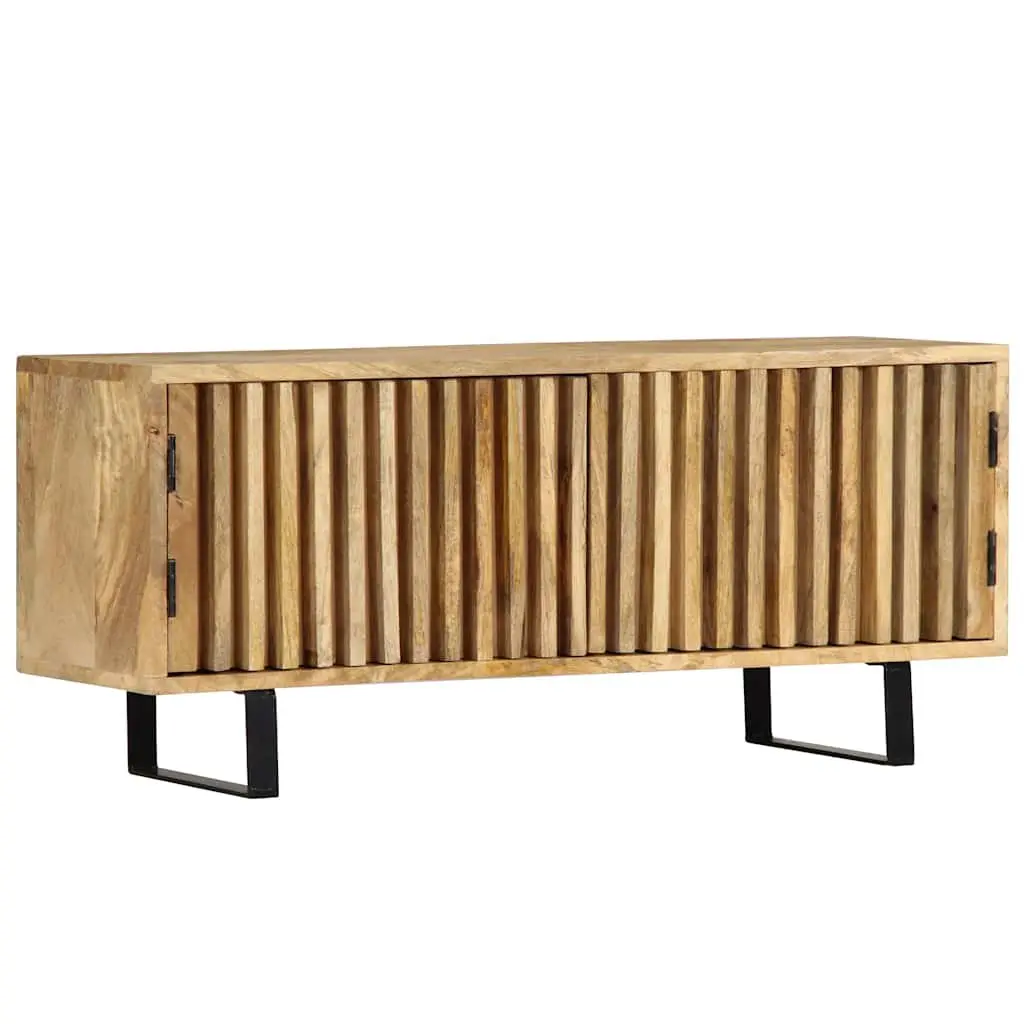 TV Cabinet 90x30x40 cm Brown Solid Mango Wood Storage Unit with Doors