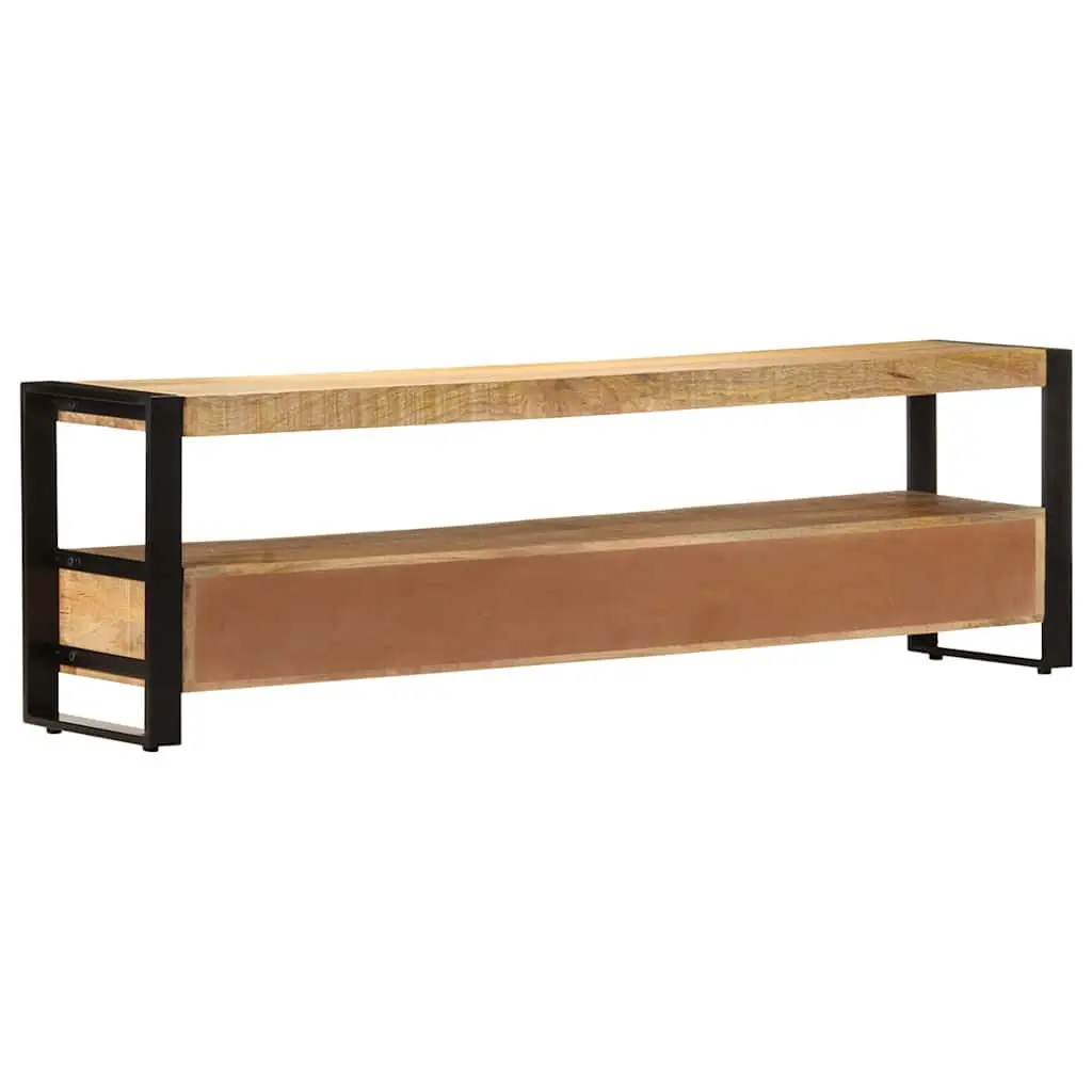 TV Cabinet 150x30x45 cm Solid Mango Wood Rustic Lowboard Storage Drawers