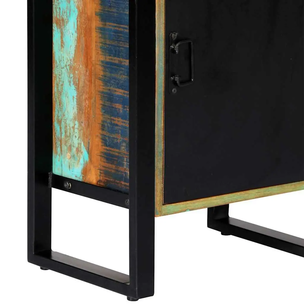 Reclaimed Wood Bookshelf Distinctive 45x30x171 cm Storage Cabinet with Shelves